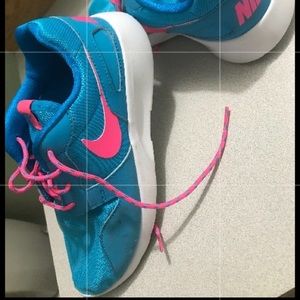 blue and pink nike sneakers